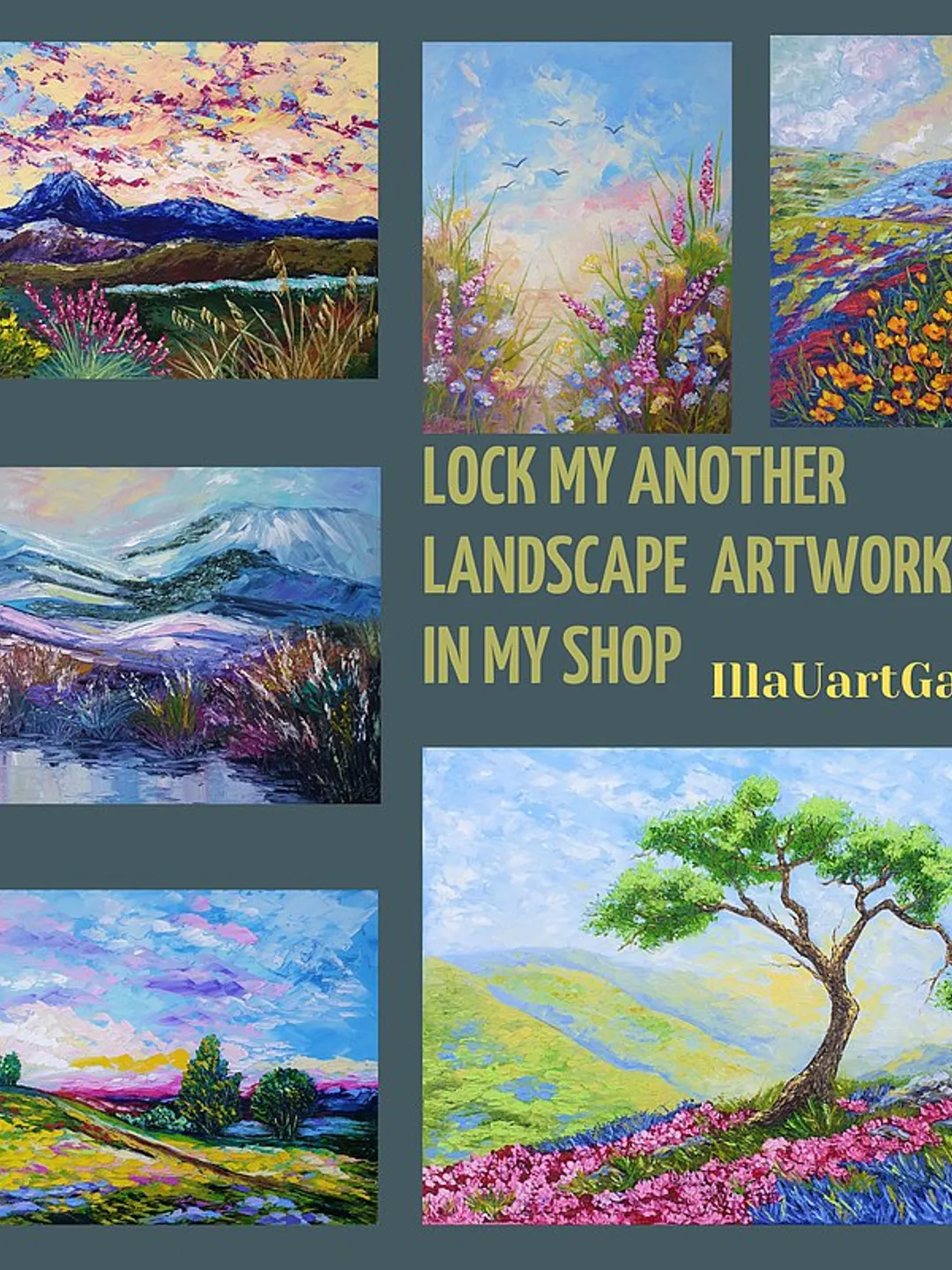Landscape Painting Lavender Original Art Fields Wall Art Impasto Oil ...
