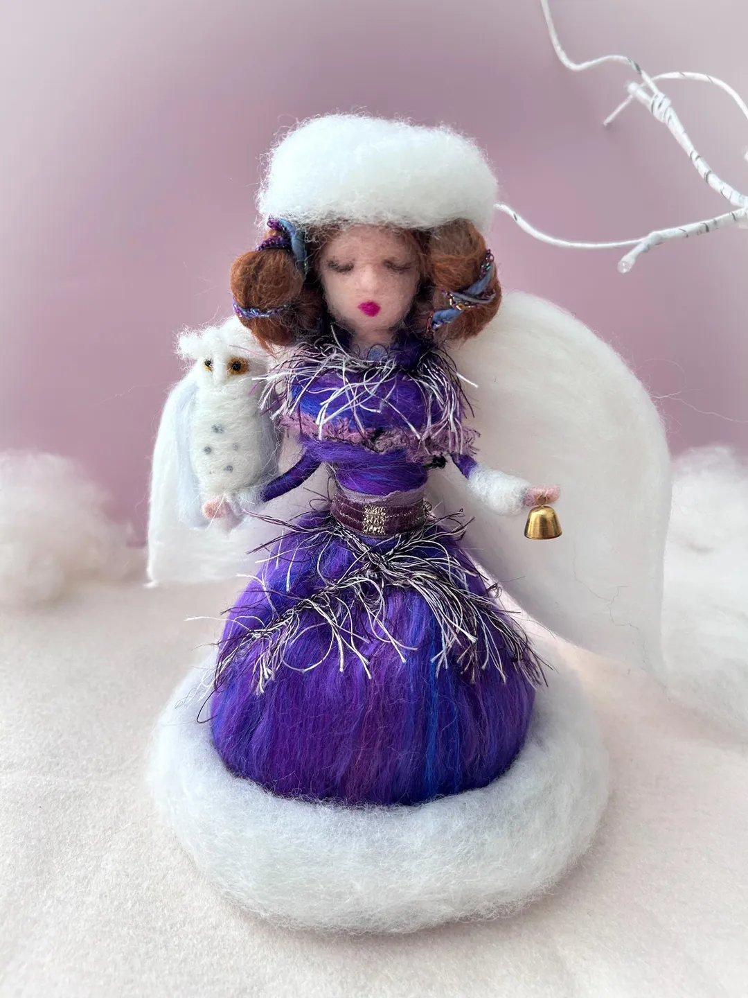 angel purple dress tree topper Lighted Fiber Optic Angel Christmas Tree Topper - 12"