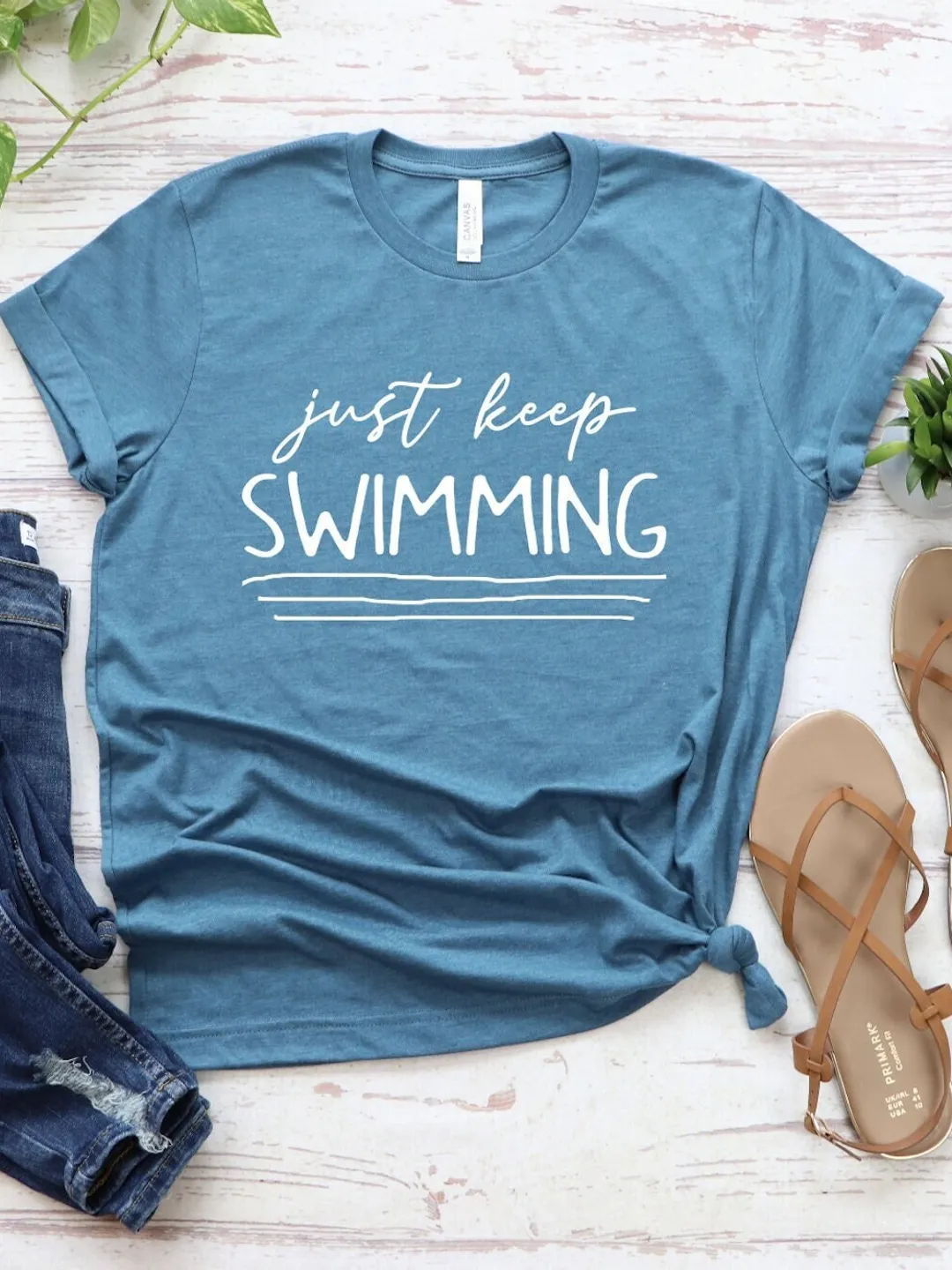 Swimmer T-Shirt: Relaxed Fit, Summer Style - Cotton Blend