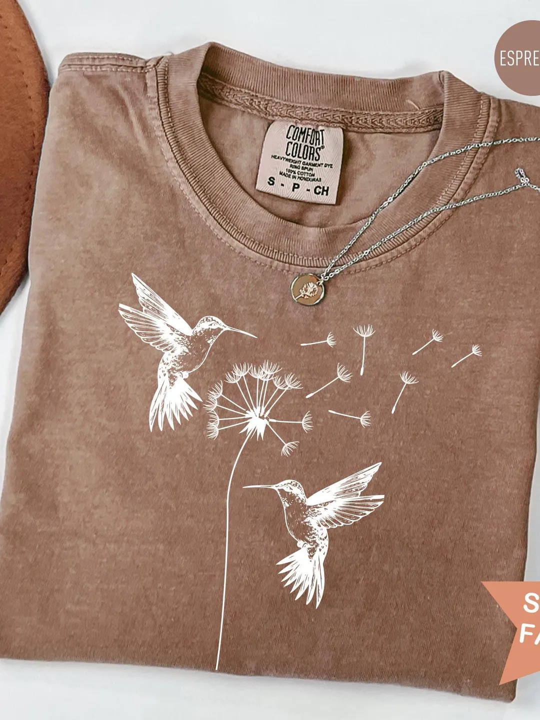 Comfort Colors Hummingbird Dandelion T-Shirt - Nature Tee