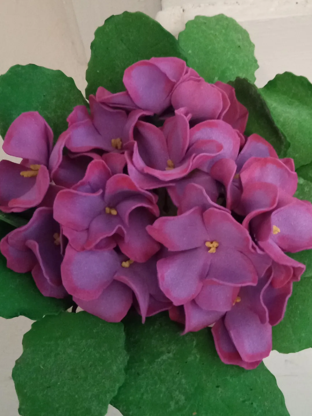 Handmade artificial violet in a pot/home decor/kitchen decor/gift for her/mother Day gifts/birthday gift/grandma gifts