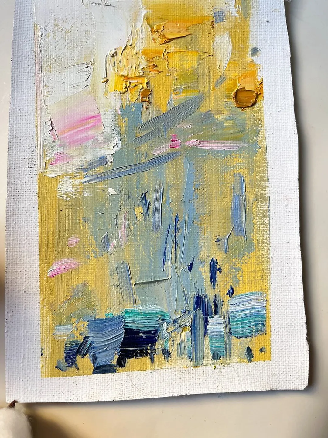 church Painting Abstract Original Painting Impasto Oil Painting