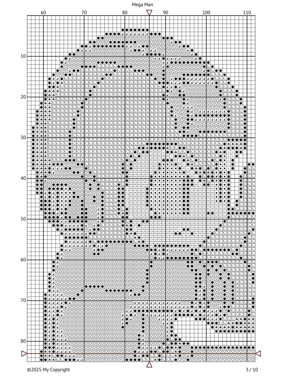 Cross Stitch Pattern /Tapestry Crochet / Mega Man Retro 80s Style