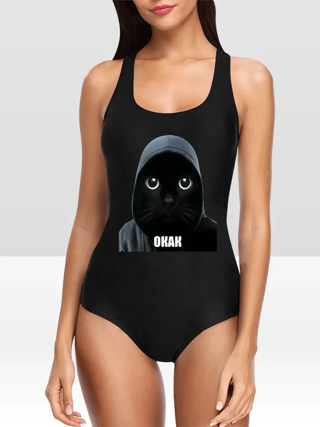 OKAK Meme Cat One Piece Swimsuit