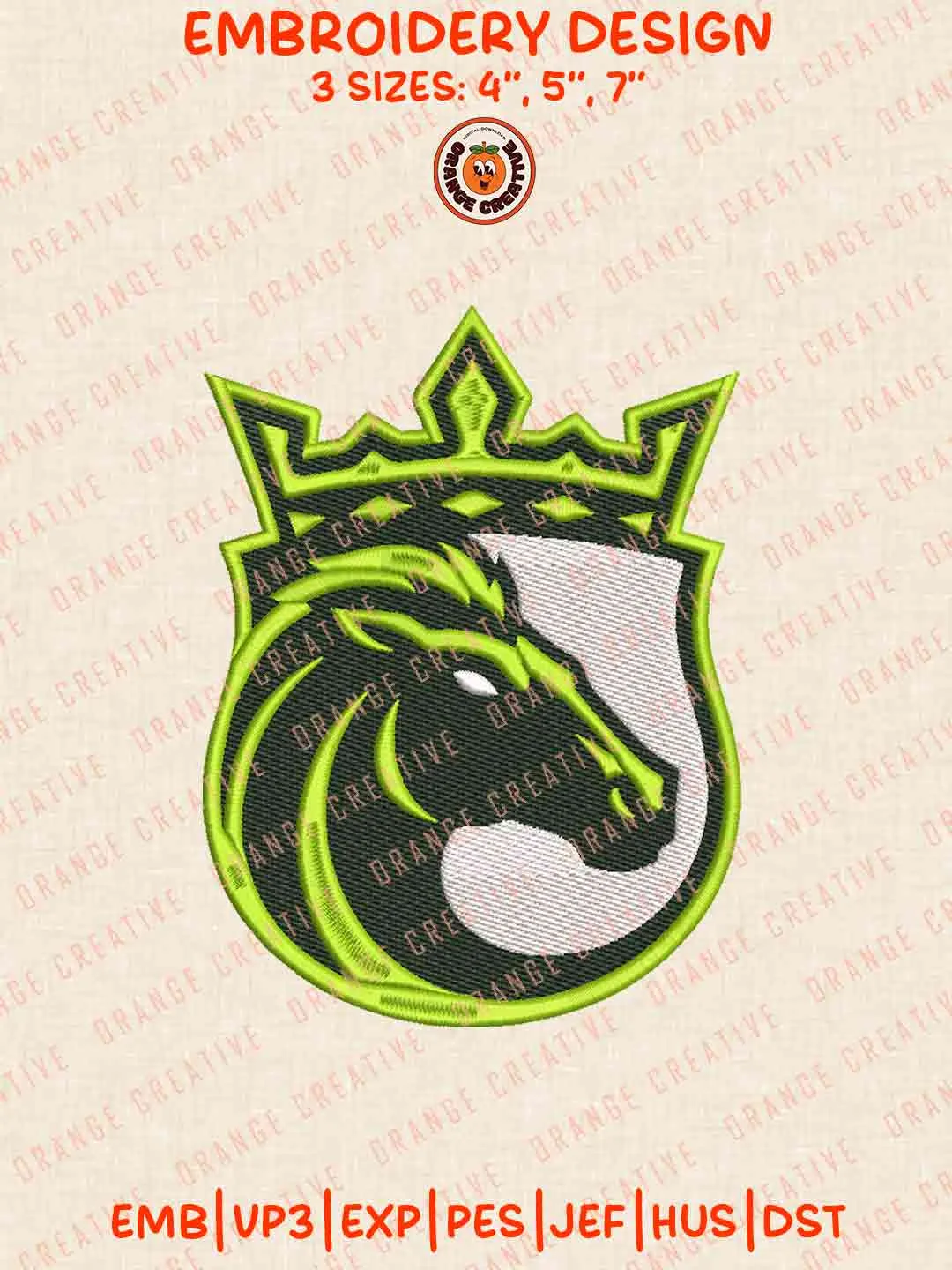 Louisville King Embroidery Files, Football League Embroidery Designs, Sport Machine Embroidery Files, 3 Sizes, Custom Sizes, Instant Download