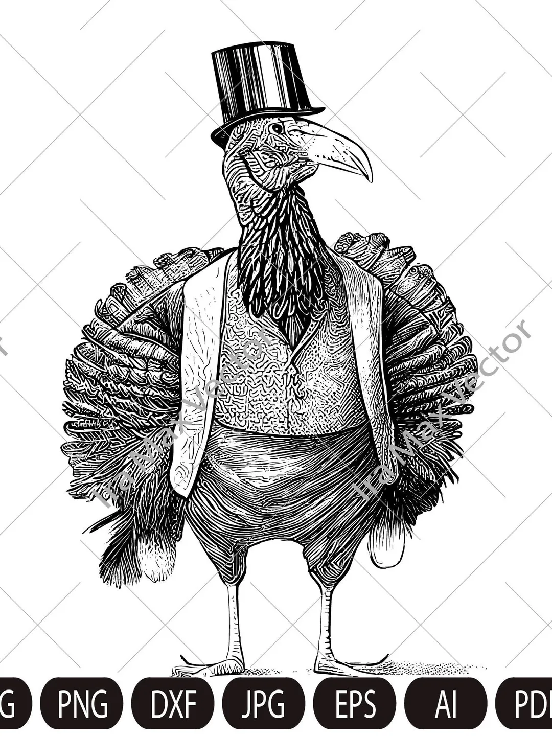 Turkey Svg, MR. Turkey clipart,Turkey in top Hat, Turkey detailed, Turkey bird, Funny Turkey Svg ,Turkey Vector Svg, Farm birds,Poultry