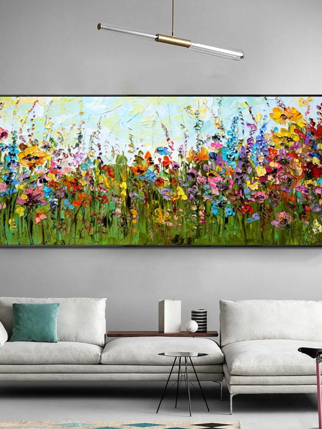 Original painting,Large wall art,Boho wall décor,Flower painting, Color oil painting, Home decor, Modern art, Abstract art,Bedroom decor