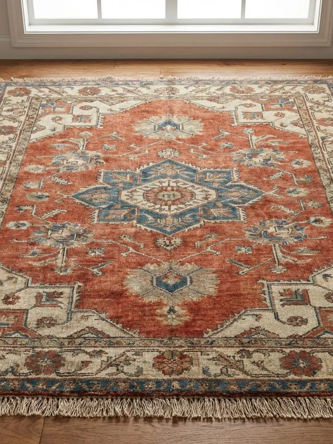 Hand Knotted Oushak Rug - Vintage Style Wool Area Rug in Muted ...