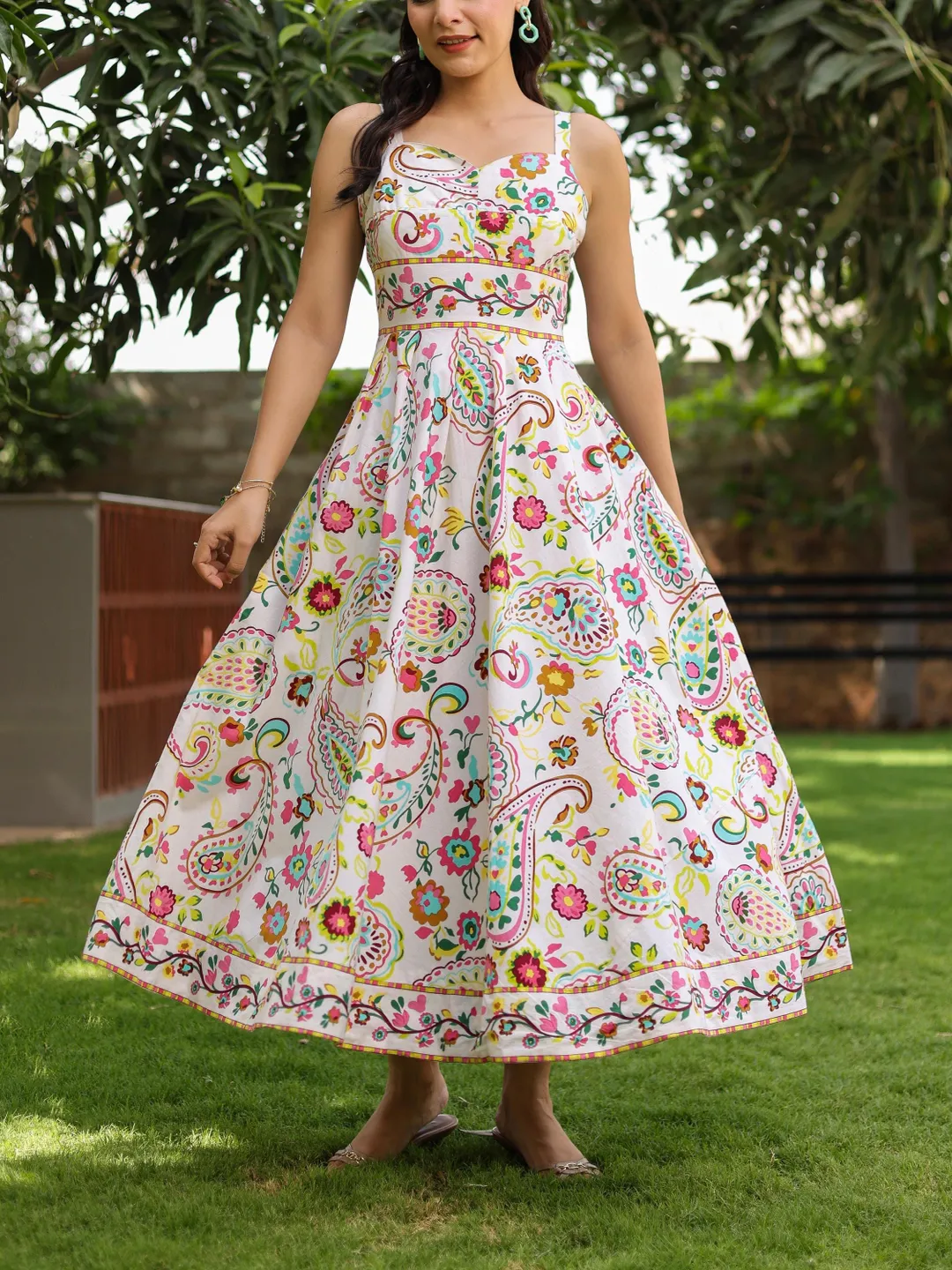 womens cotton summer midi dresses R.Vivimos Womens Summer Cotton Short Sleeve V Neck Floral Print Casual Bohemian Midi Dresses (Small, Aqua Blue) at Amazon Women's Clothing store