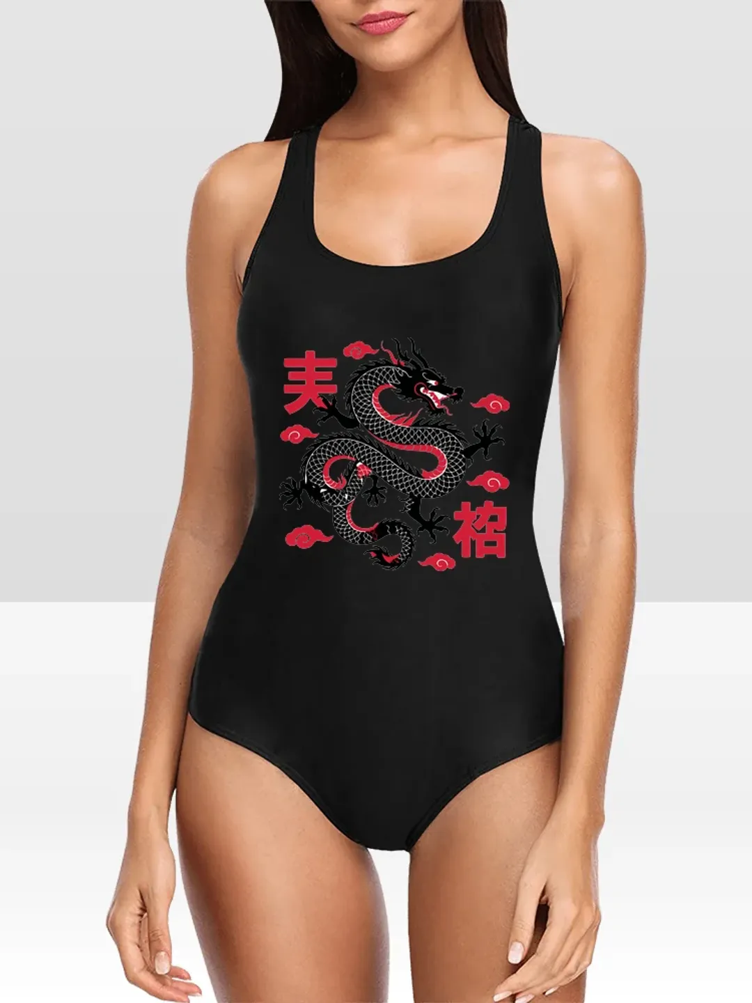 with the Dragon One Piece Swimsuit