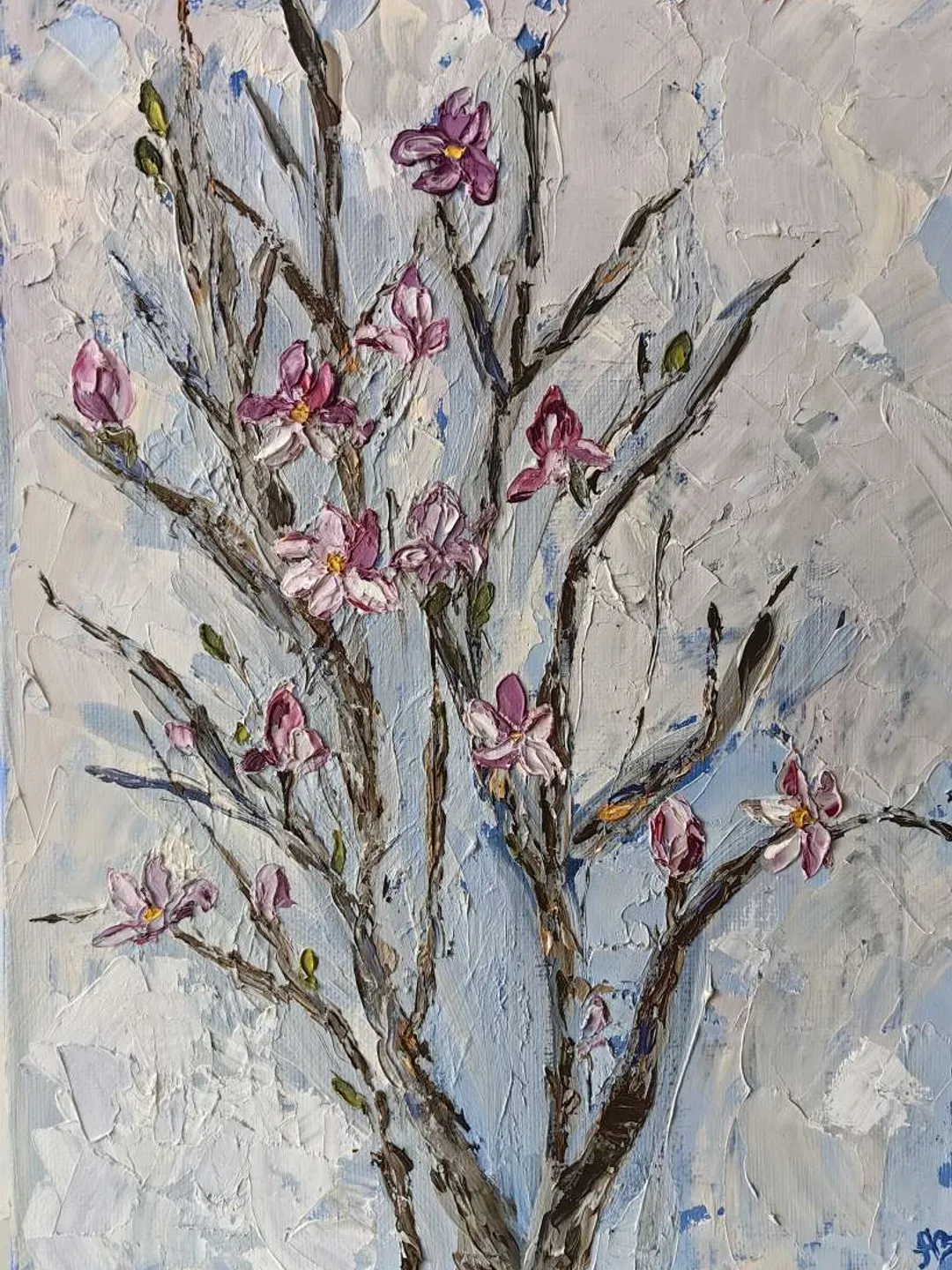 Magnolia Branches Original Oil Panting