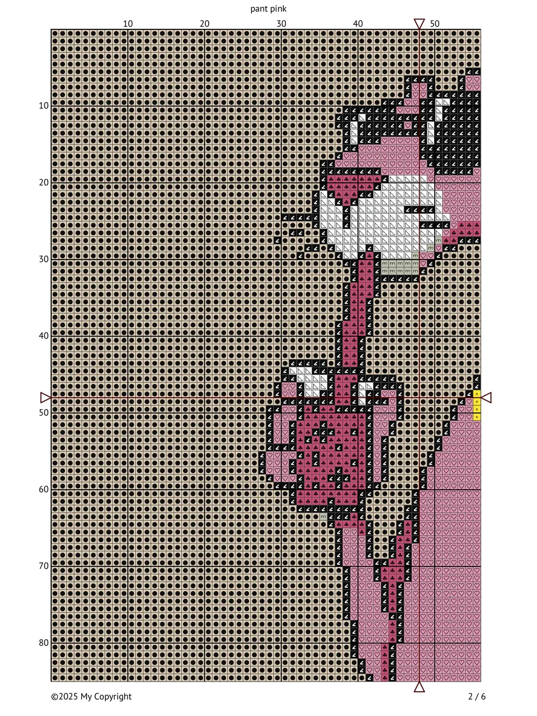 Cross Stitch Pattern /Tapestry Crochet / The Pink Panther Manga