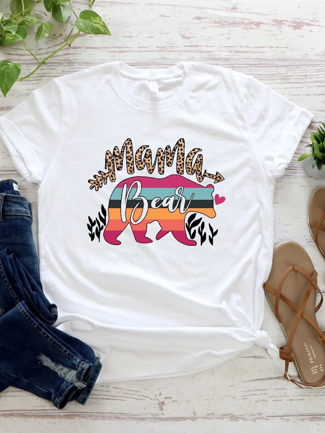 Mama Bear Shirt, Cute Mom Life Animal Design (Unisex and women's sizes)