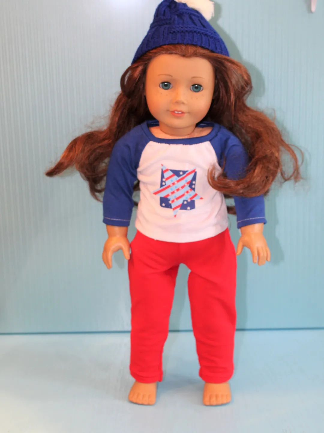 Handmade American girl doll sporty outfit – American girl doll clothes - doll shoes - gift for granddaughter