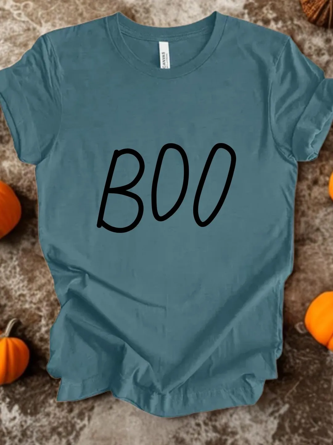 BOO Ghost T-Shirt | Minimal Halloween Tee