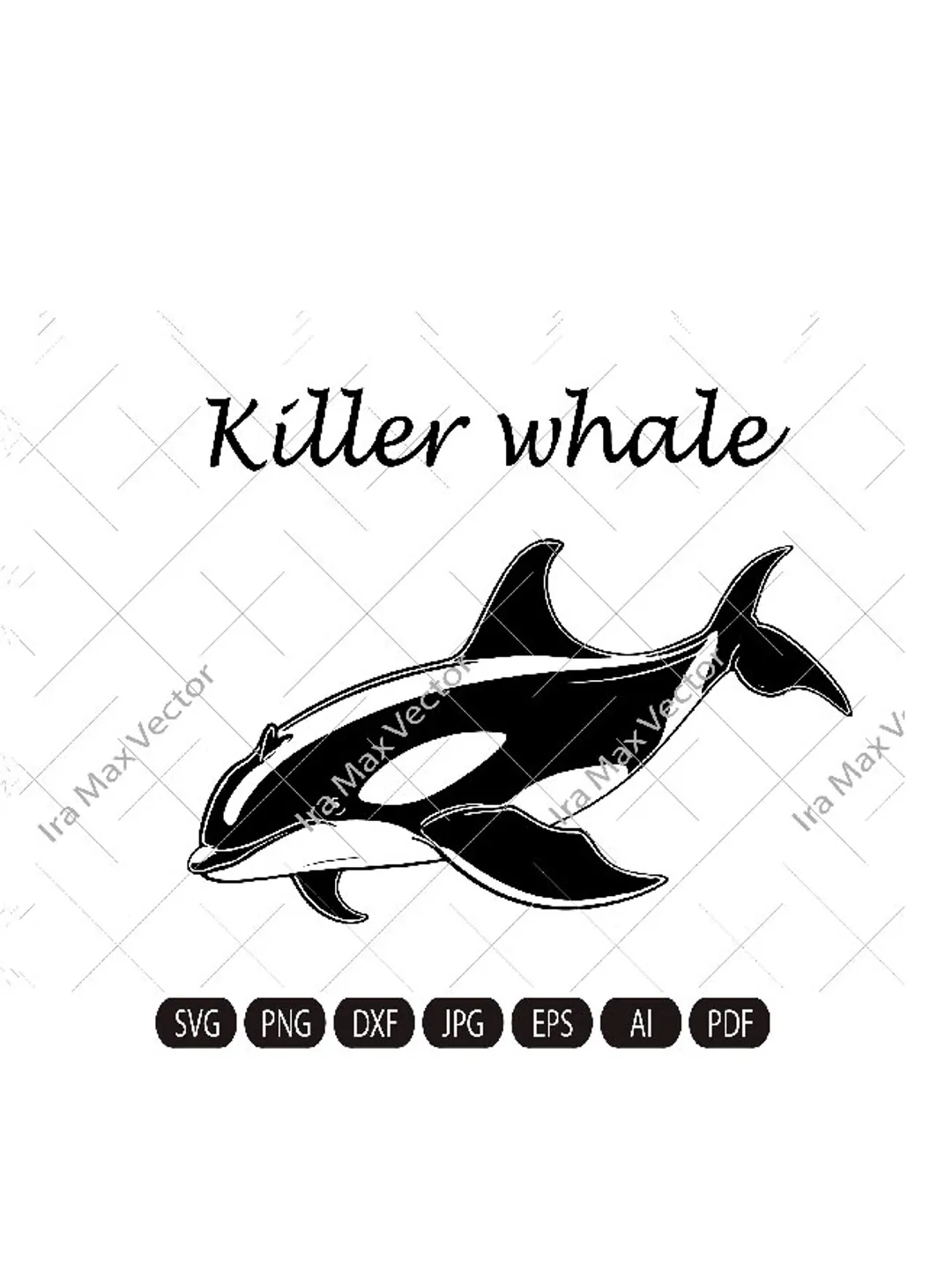 Whale SVG, Orca Whale Svg, Killer Whale Svg, Whale Clip art, Whale cut file, Whale Png, Whale Silhouette, instant download