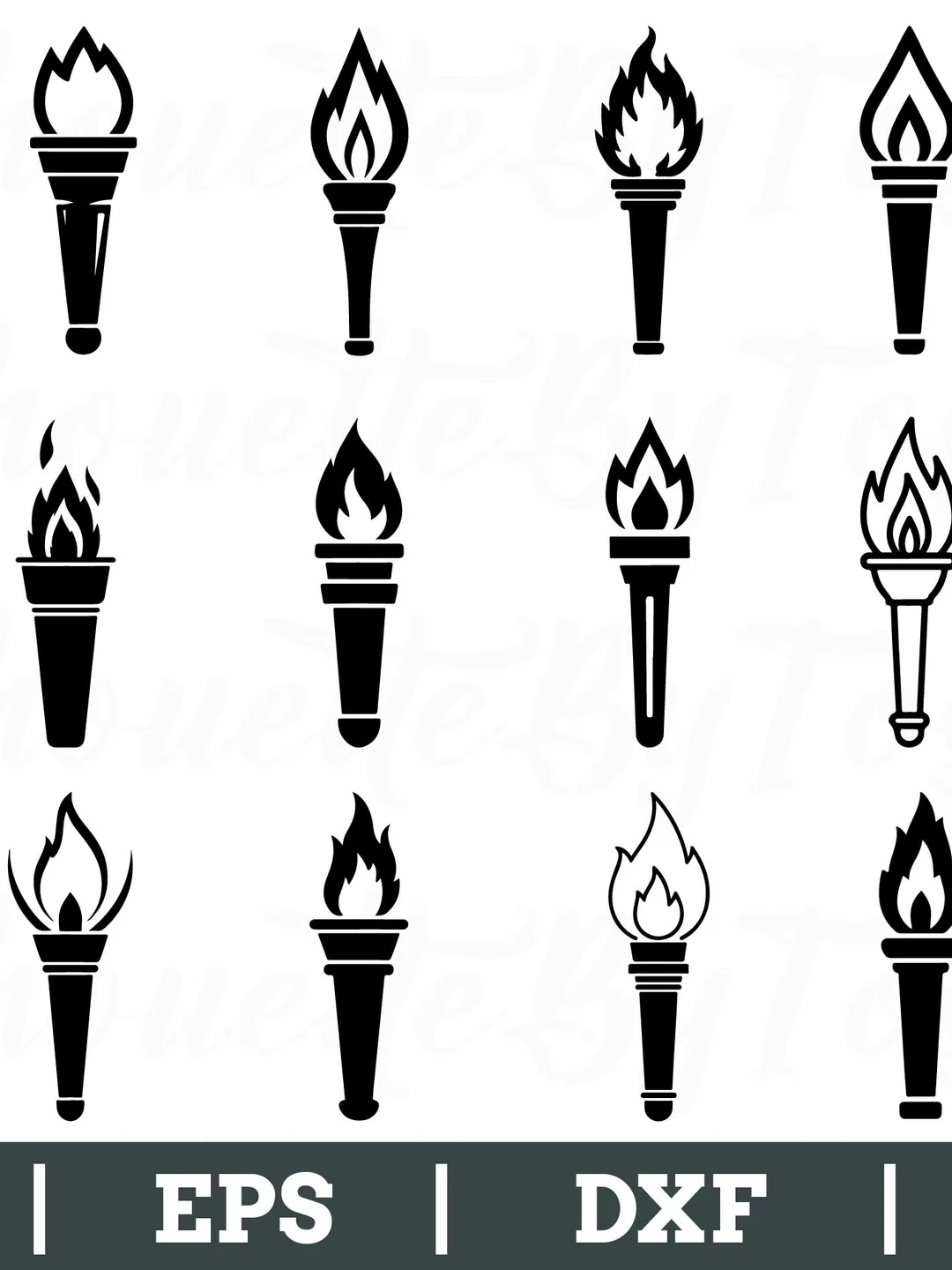Torch Svg, Torch Silhouette, Torch Vector, Torch Cut File, Dxf, Png