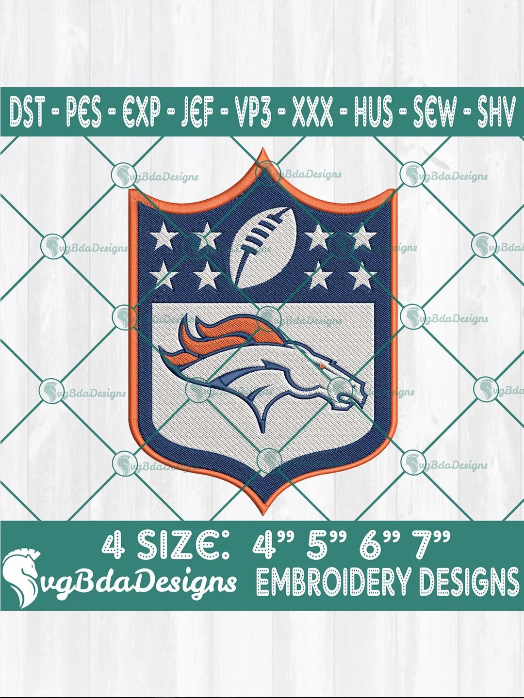 Denver Broncos Logo NFL Embroidery Designs – Show Your Team Pride