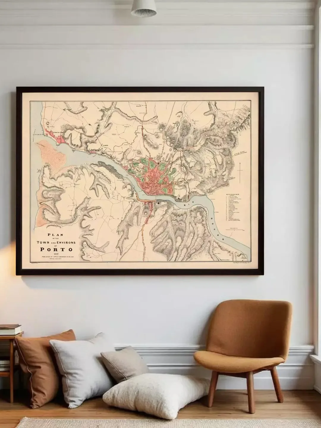 Oporto Portugal Map Print | 1832 Vintage City Plan