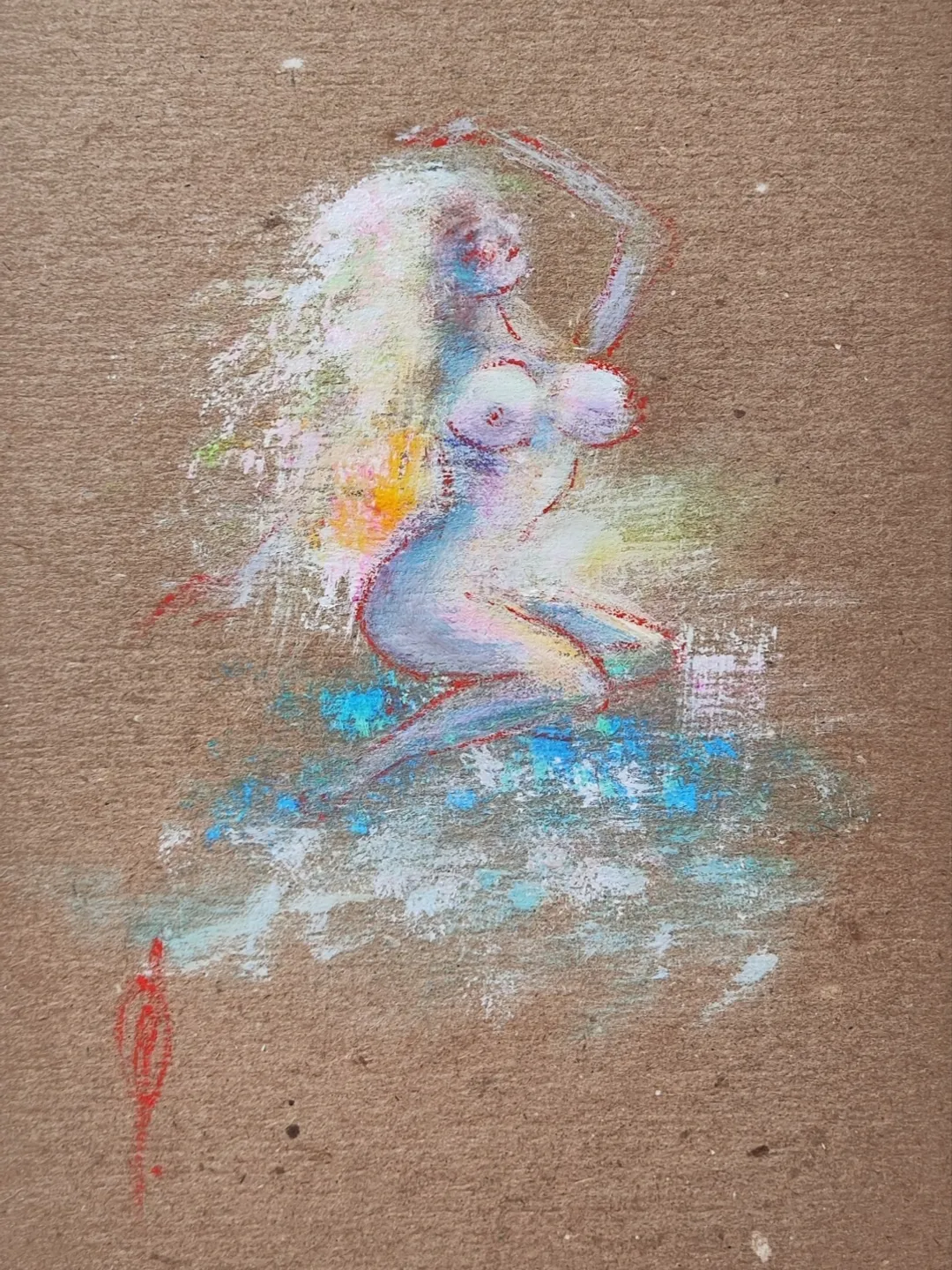 Naked woman painting Original art Fantasy