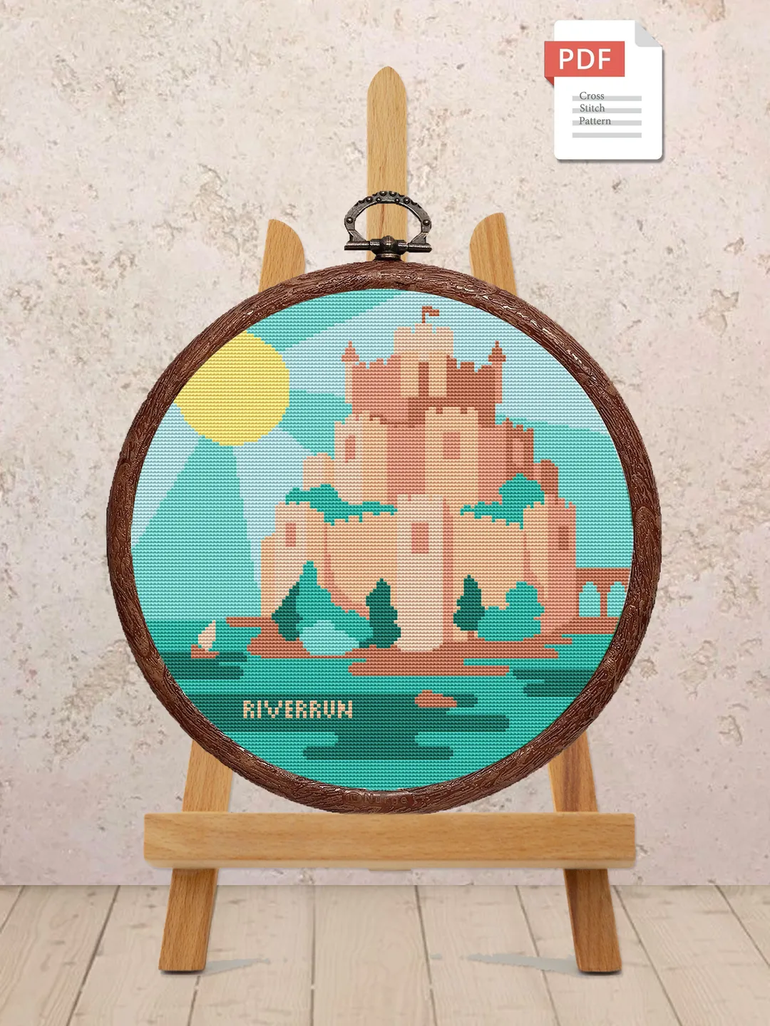 Riverrun Cross Stitch Pattern, Movies Cross Stitch Pattern, Movie Pattern, GOT Cross Stitch Pattern, TV Cross Stitch Patterns #mv003