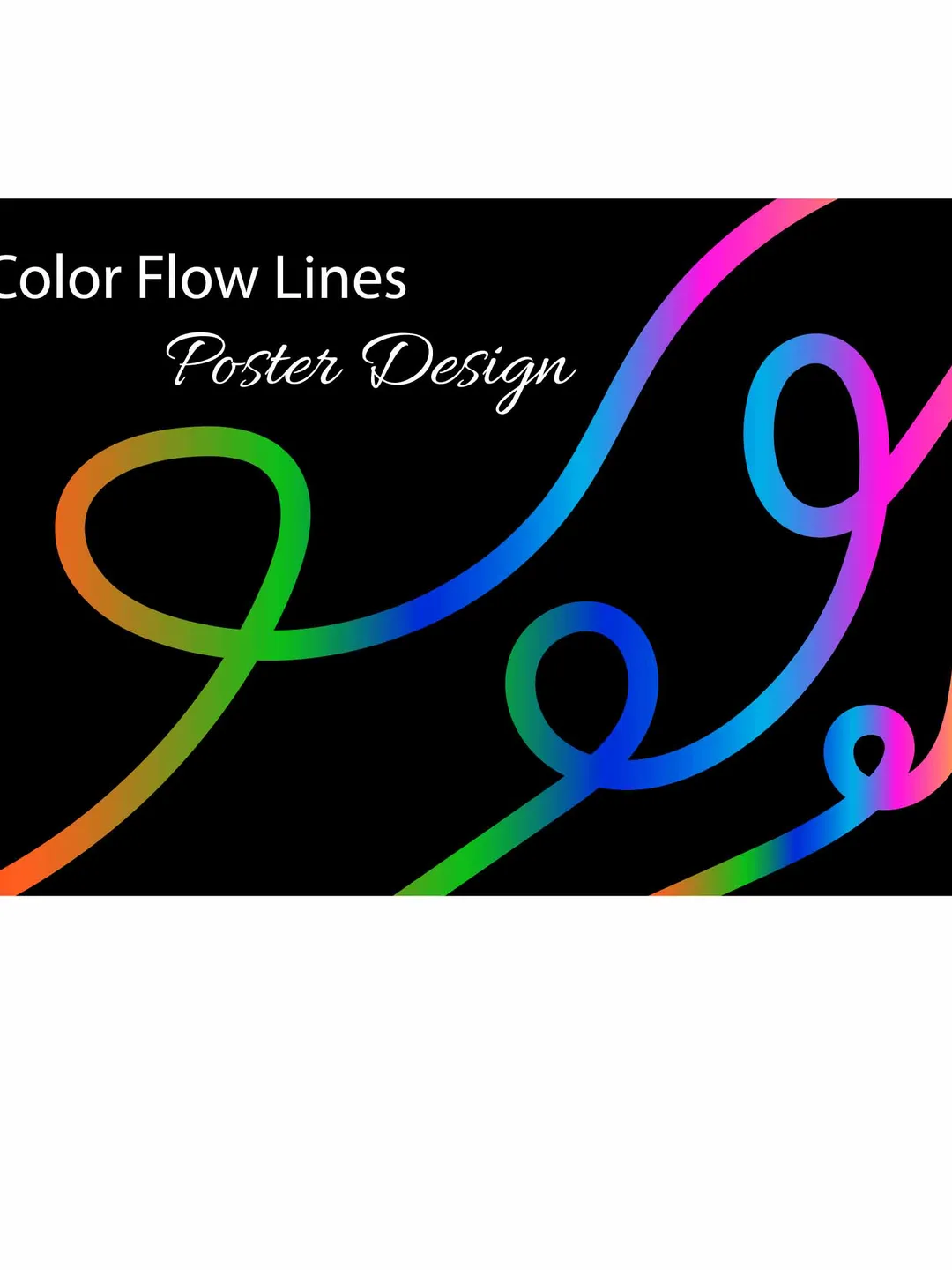 Color Flow Lines/Color Flow Lines Poster Design Vibrant Neon Abstract ...