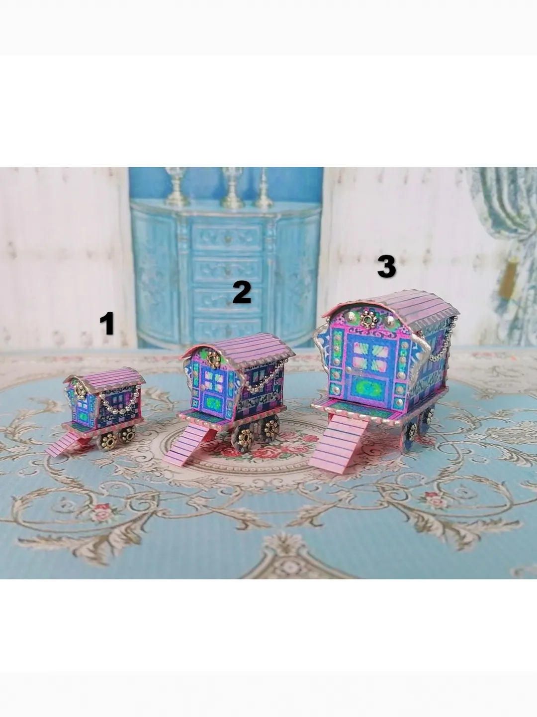 Gypsy wagon. Toy for a doll .1:12 scale.