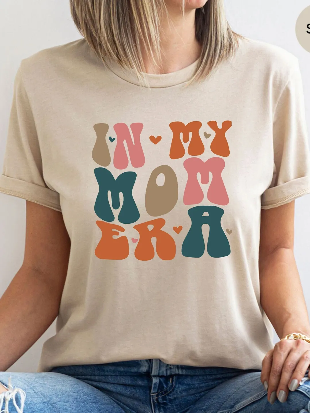 In My Mom Era Shirt, Mama Cotton Tee (Unisex and Women's Sizes)