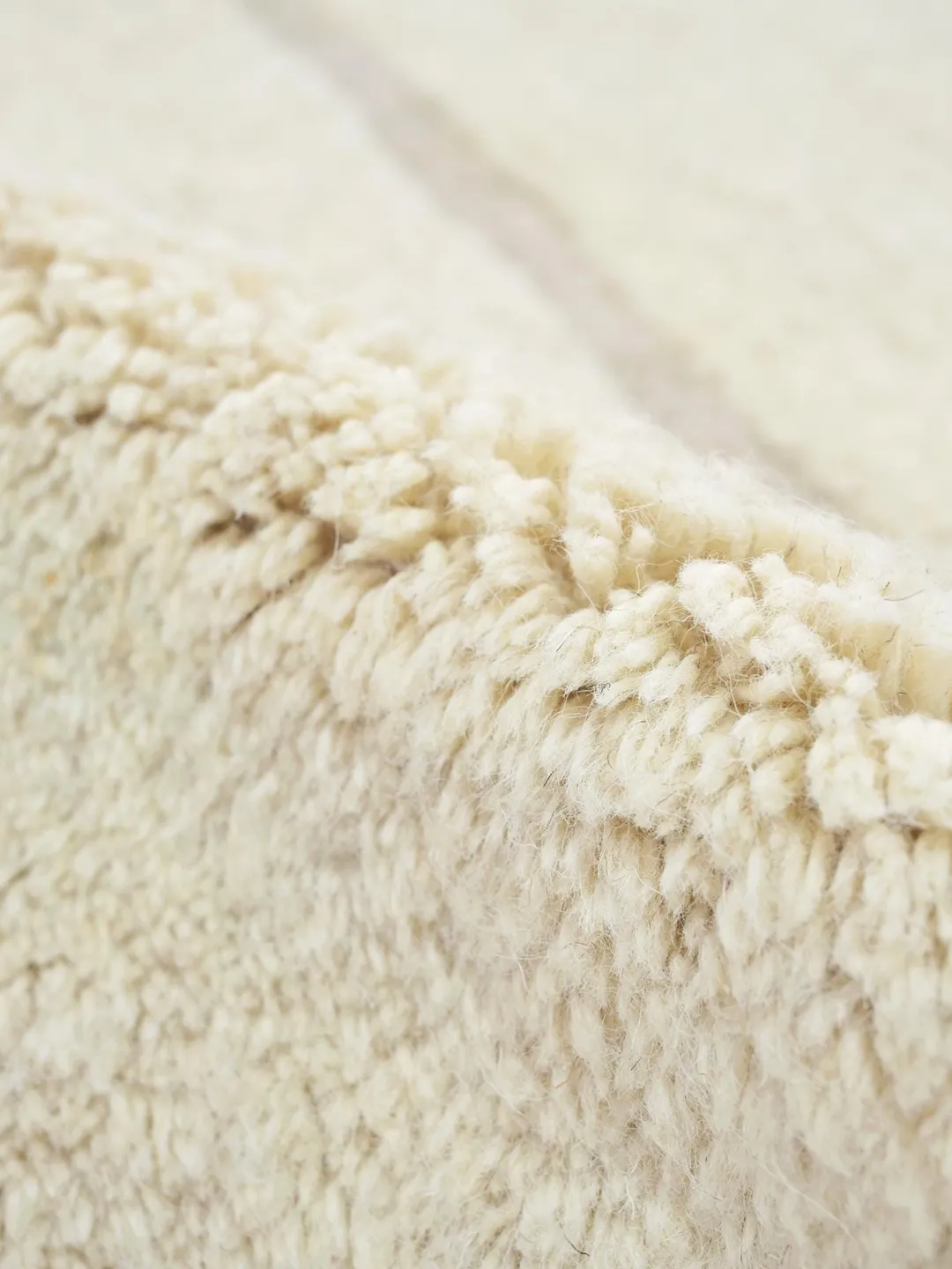 Washed Cream Rug Handmade Wool Washable Rug: Modern Cream & Brown Striped Carpet
