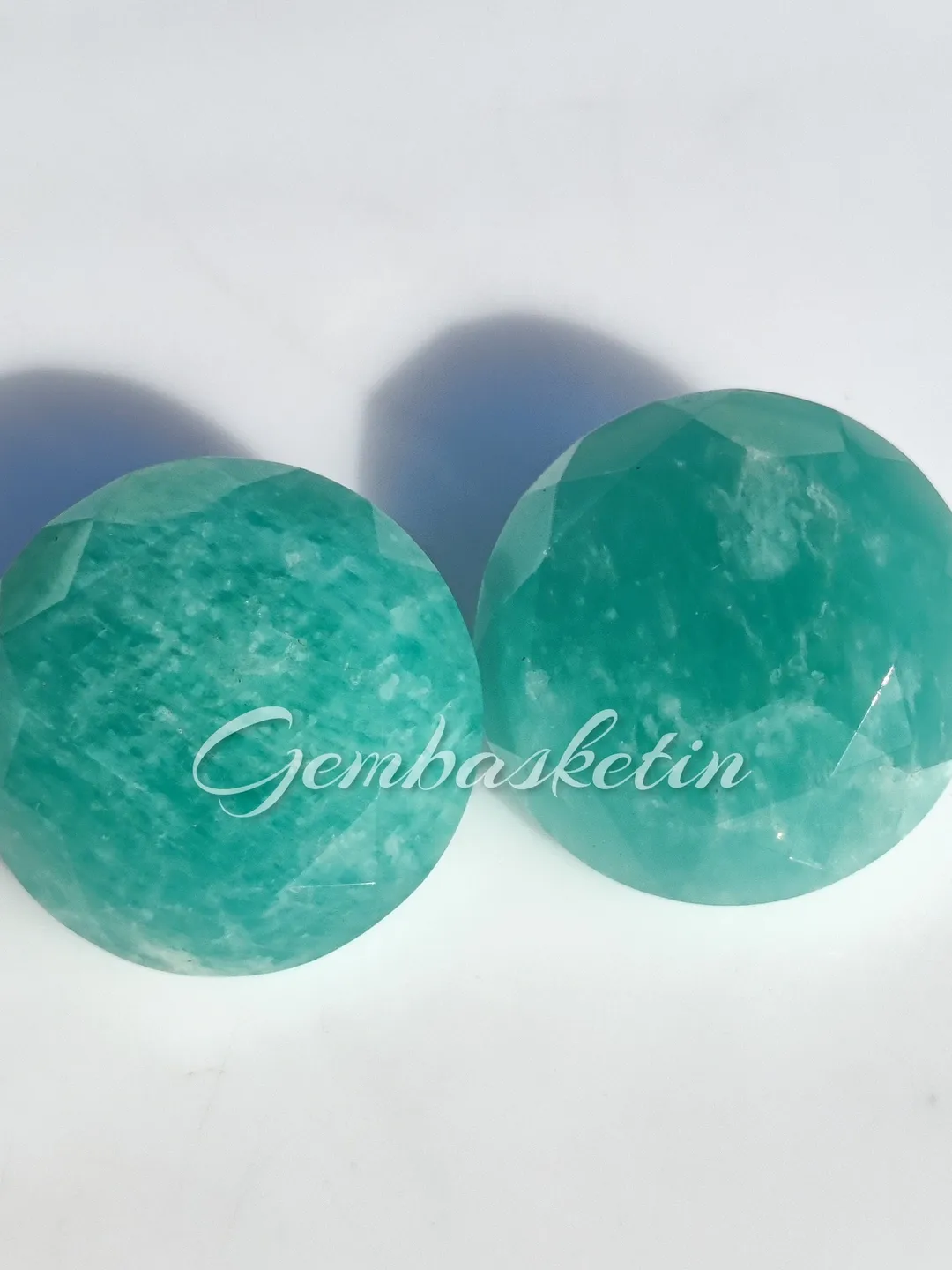 Natural Amazonite Round Faceted Cut / Blue Amazonite / 5 MM - 13 MM ...