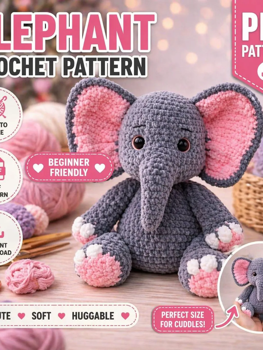 Bluey Crochet Pattern PDF, Amigurumi Dog Toy, Beginner Friendly