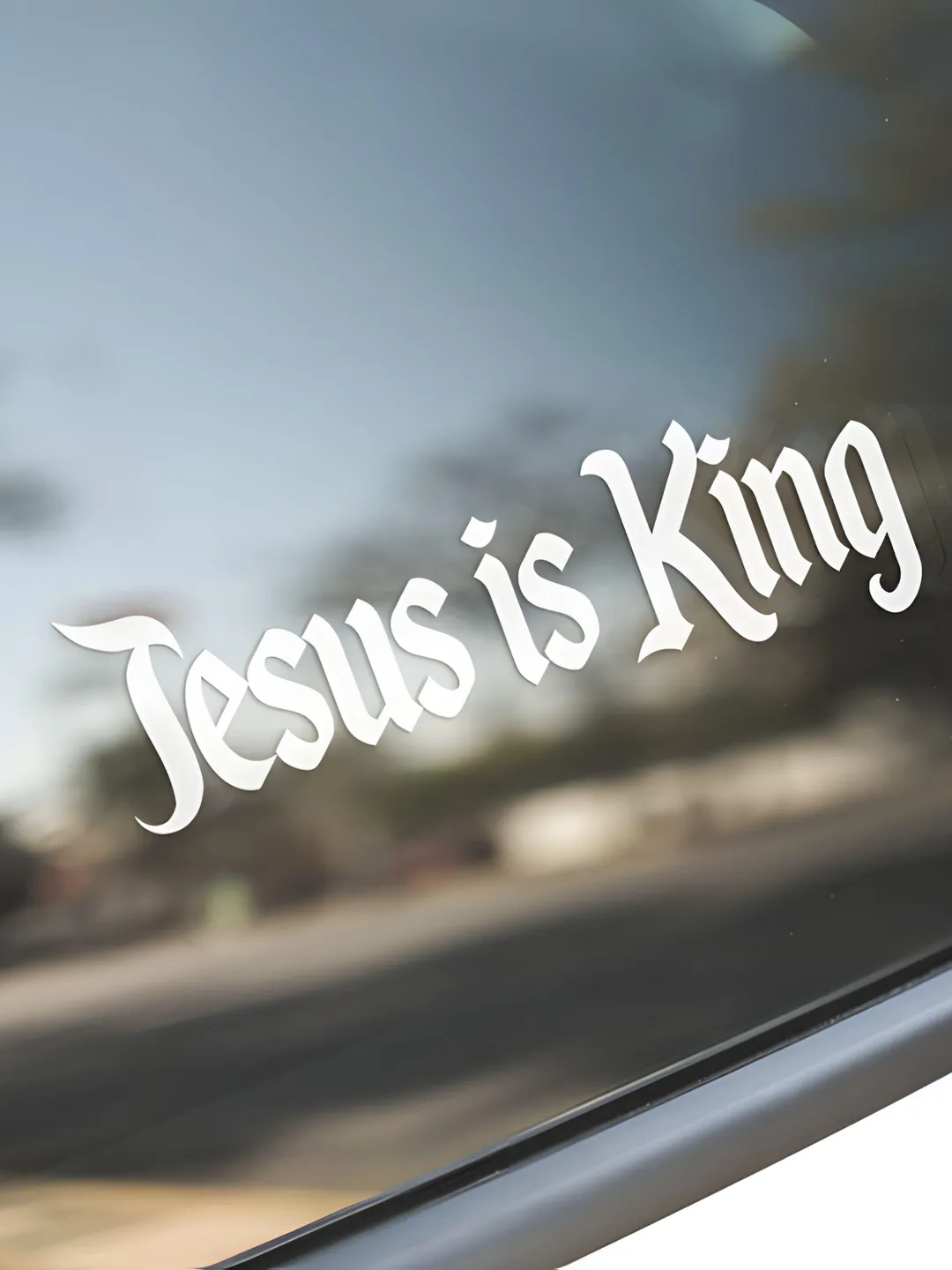 Jesus Car Decal | Christian Vinyl Sticker for Car Window | Faith Script ...