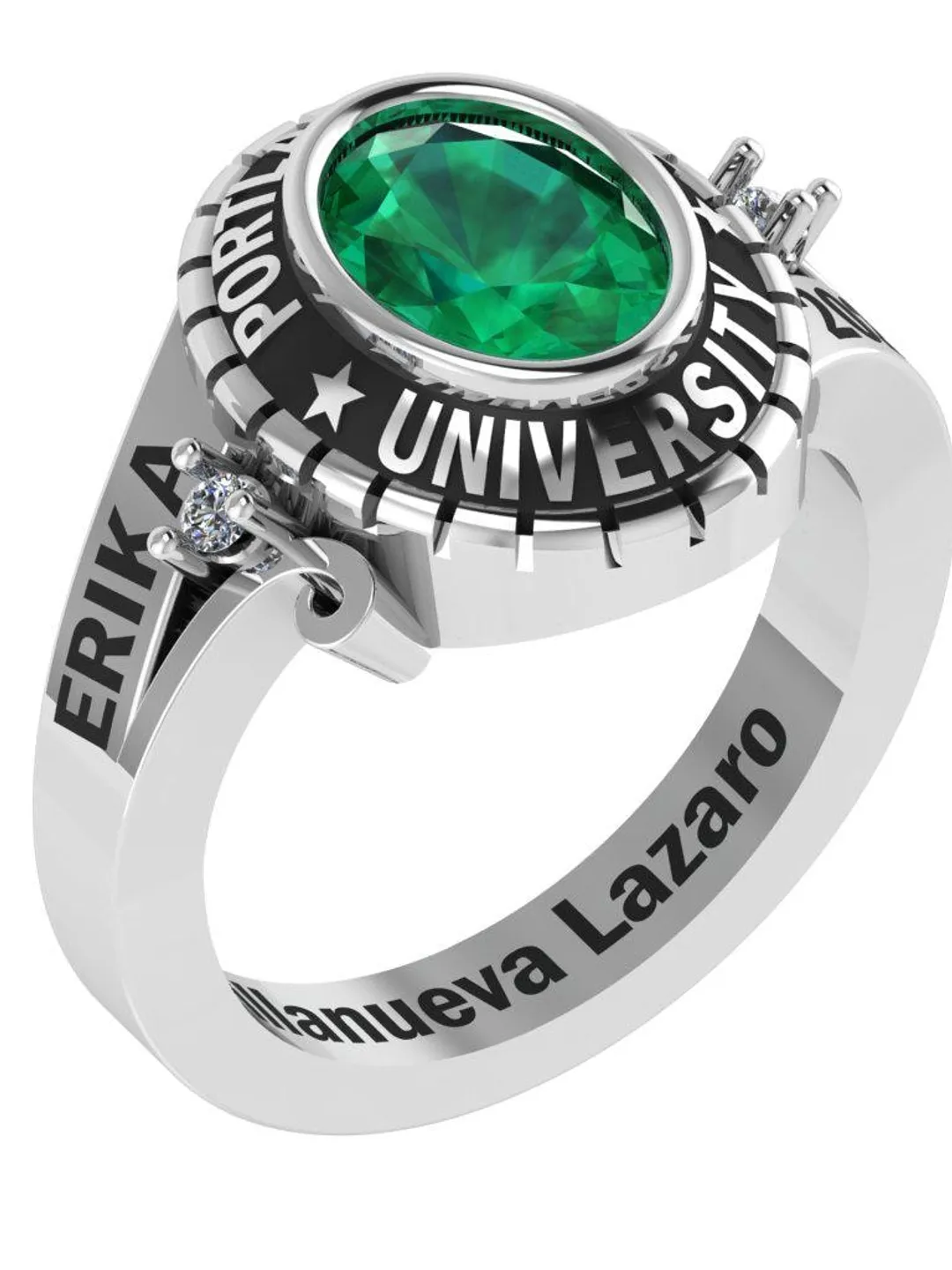2025 High School Class Ring – 925 Sterling Silver CZ Birthstone ...