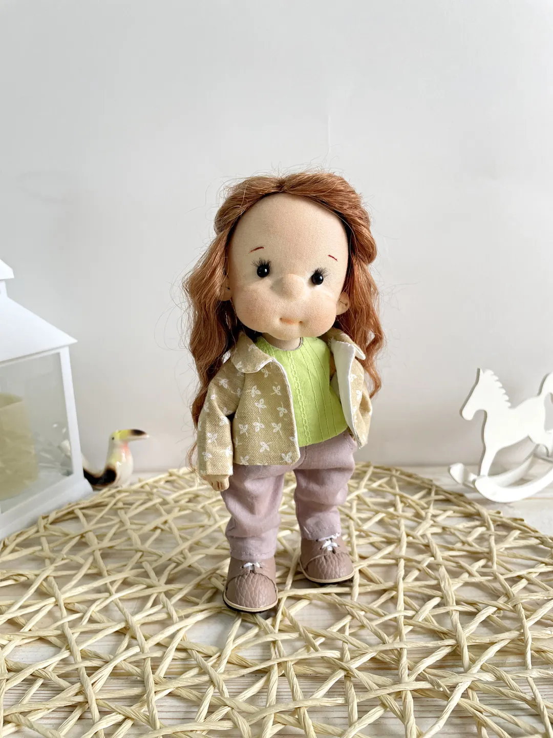Art Doll Waldorf Doll Inspiration Handmade Textile Doll Birthday Gift for Girl