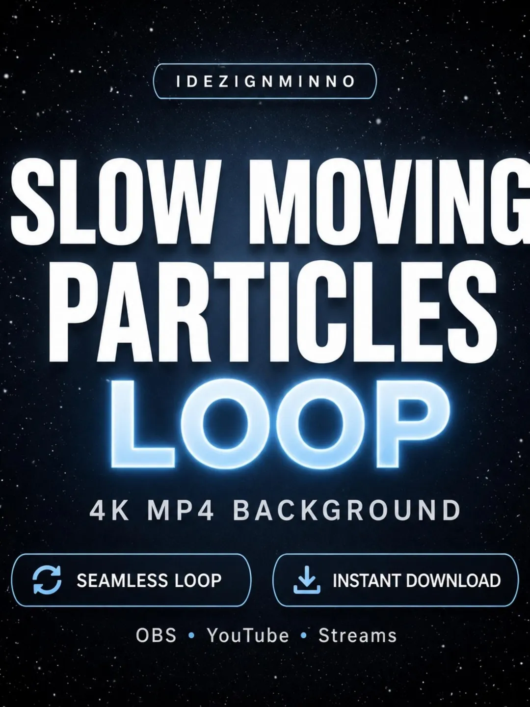 Slow Moving Particles 4K Animated Background Loop MP4 | OBS Twitch ...