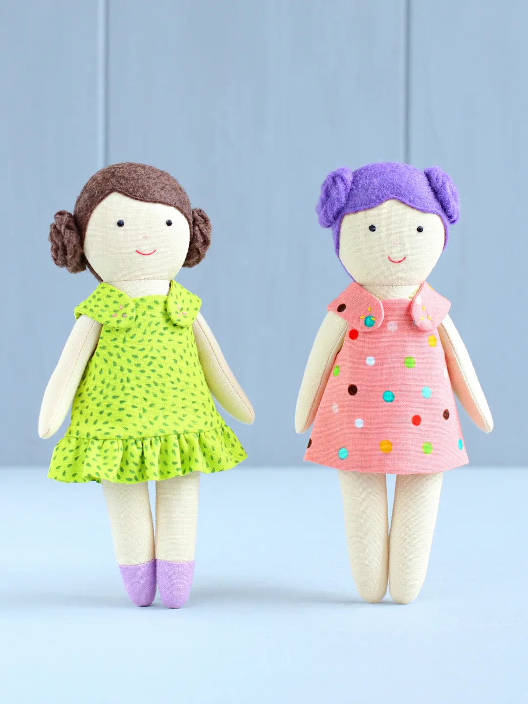 Mini Rag Doll 5 PDF Four 16 cm (6″) Mini Rag Dolls with Summer Capsule Wardrobe (8 ...