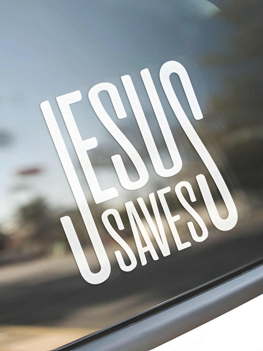 Jesus Car Decal | Christian Vinyl Sticker for Car Window | Faith Script ...