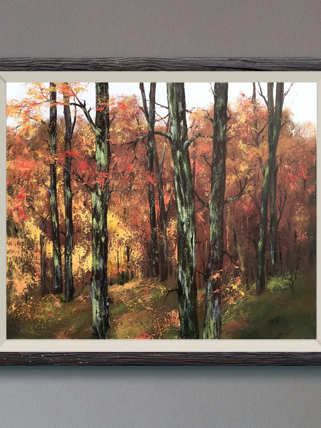 Forest Original Oil Painting Autumn Art Trees Painting