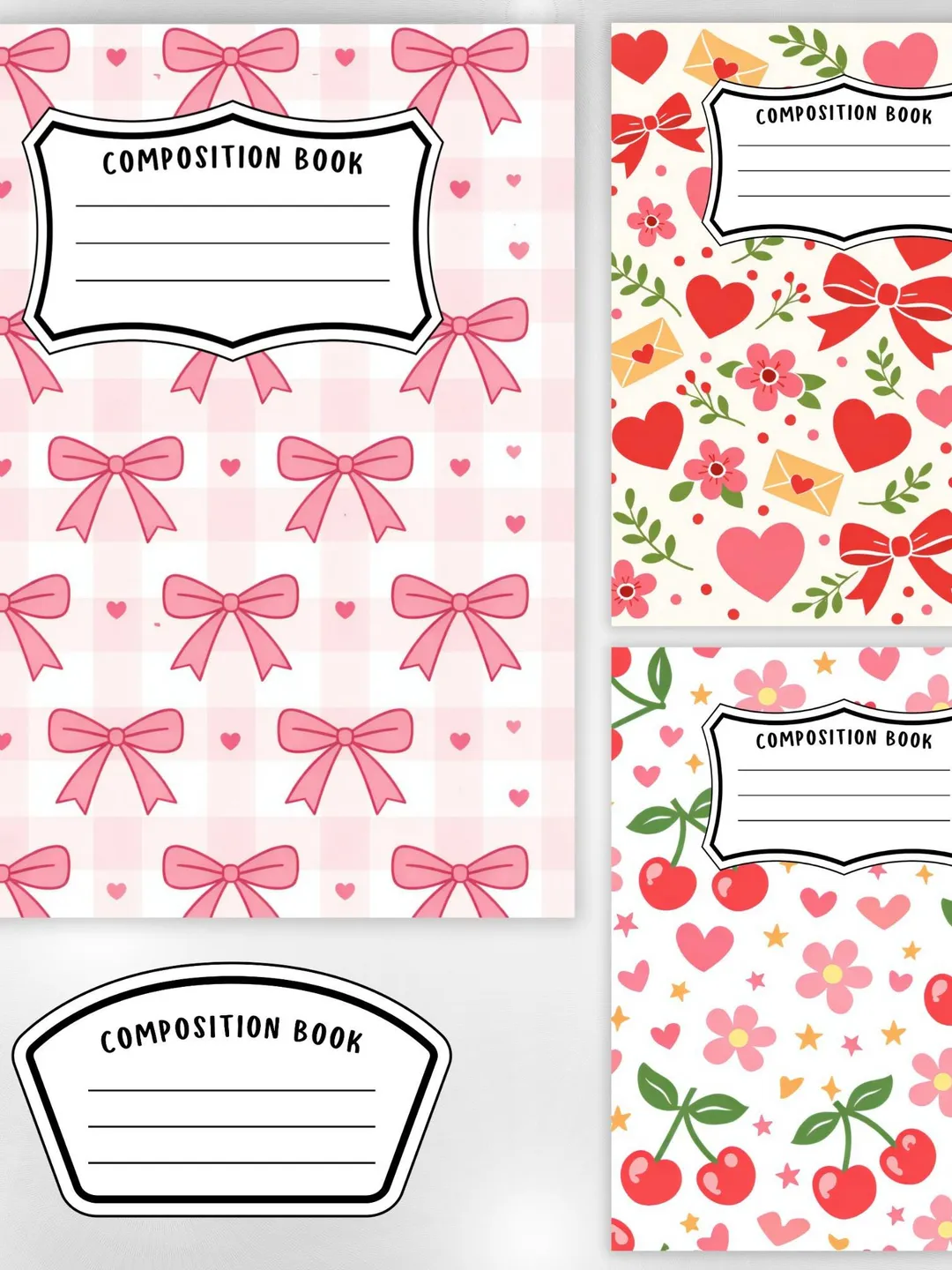 Composition Notebook Covers Bundle, Canva Editable Back to School ...