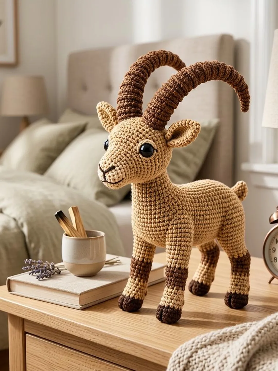 Alpine Ibex Crochet Pattern, Realistic Mountain Goat Amigurumi
