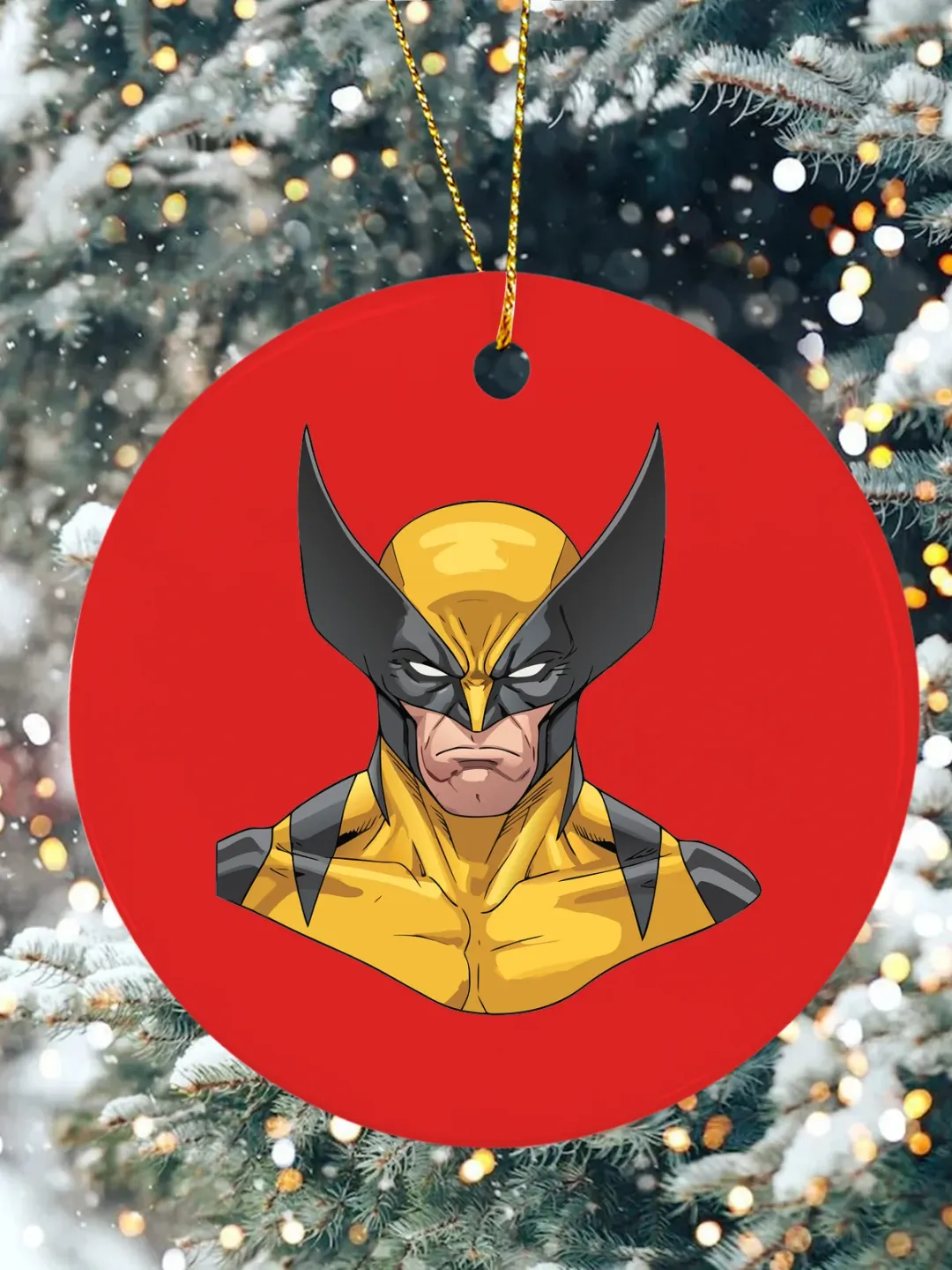 Wolverine Christmas Ceramic Ornament