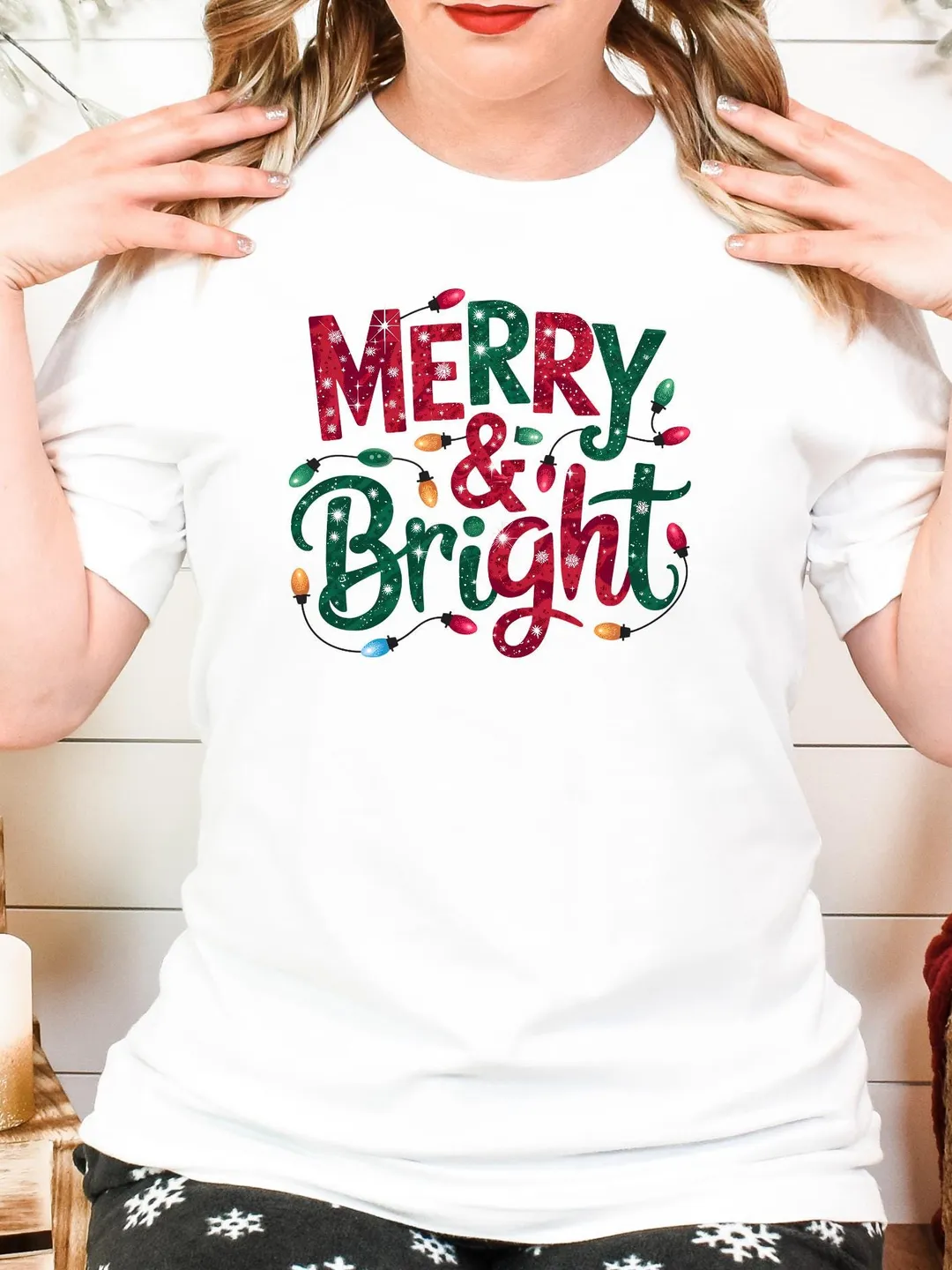 Merry and Bright Christmas Sweatshirt: Matching Family Shirts