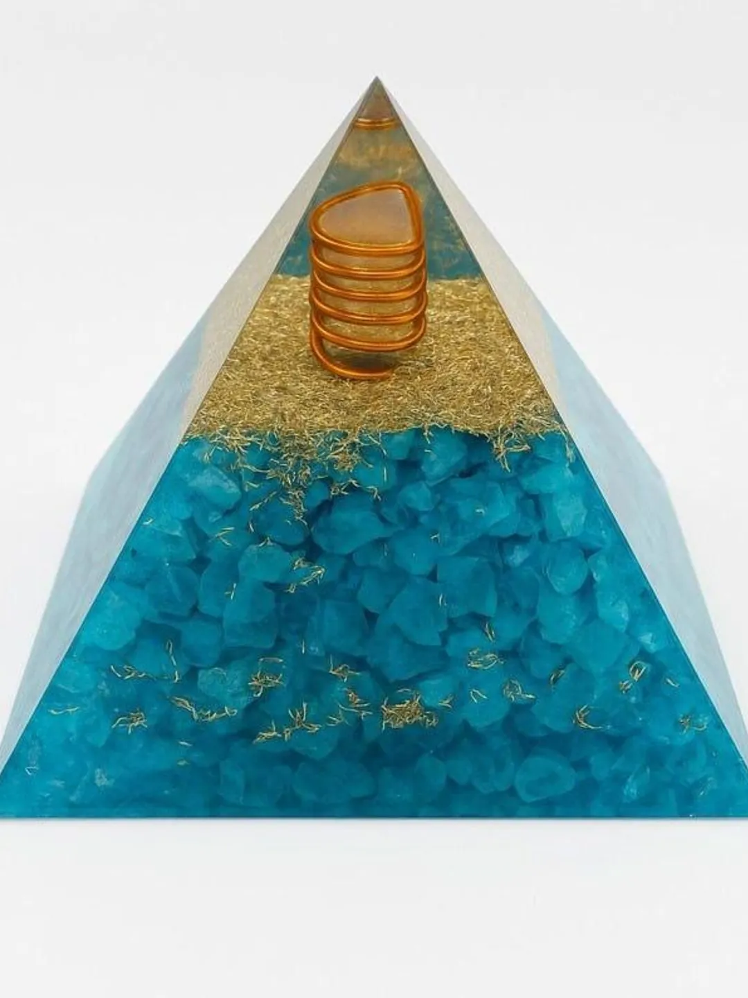 Amazonite Orgone Pyramid with Copper Coil | Throat Chakra Healing ...