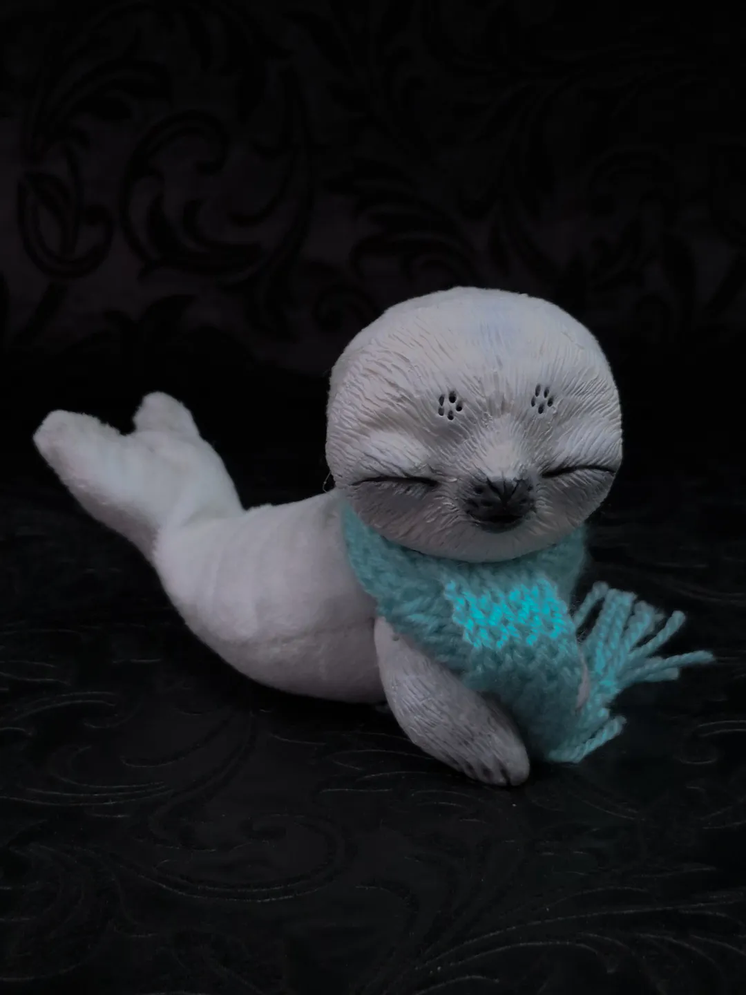 Baby seal half plush doll