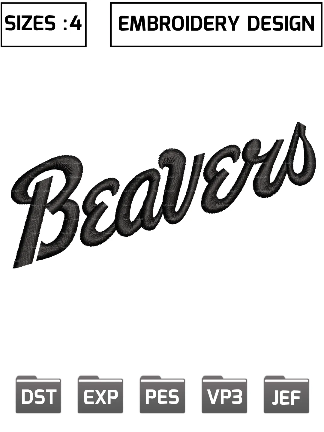 Bemidji State Beavers Wordmark Logo Embroidery Design,NCAA Logos Embroidery Design,NCAA Teams, Machine Embroidery Design File,4 Sizes, Digital Download