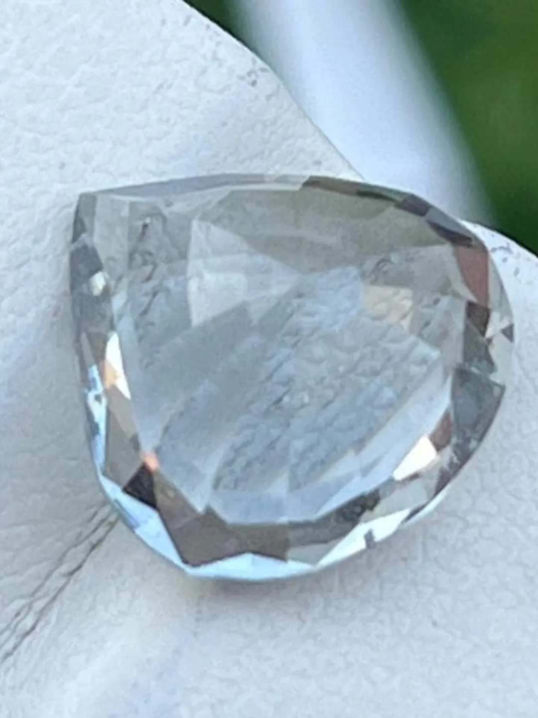 5.05CTS Natural Grey Beryl Gemstone: Heart Shape For Making Jewellery