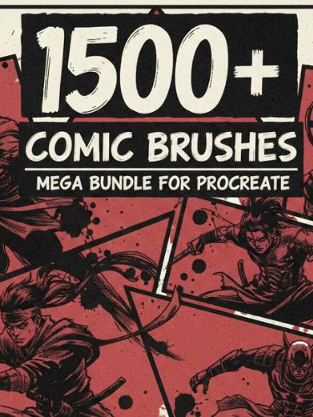 1500+ Procreate Comic & Manga Brushes | Inking, Shading and Texture Tools for Digital Artists