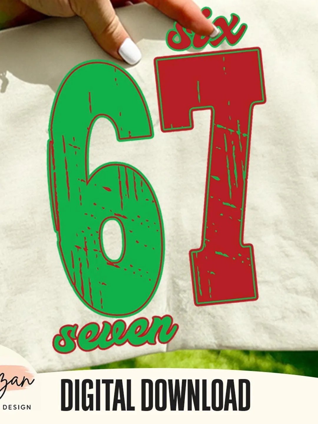 67 Hand Meme T-Shirt Design: Funny Alpha Gen (Digital Download)