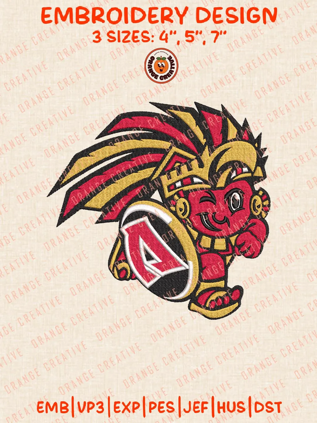 NCAA Aztecs Team Mascot Logo embroidery designs, NCAA San Diego State ...