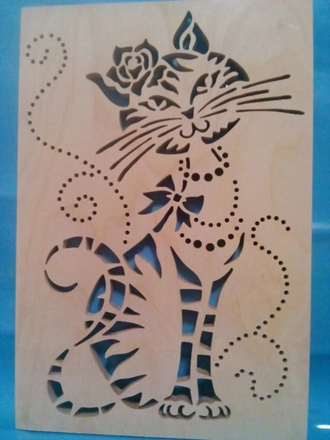 Digital Template Cnc Router Files Cnc Kitty Files for Wood Laser Cut Pattern